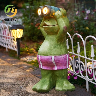 Solar Frog Light Outdoor Resin Hewan Dekorasi Resin Kerajinan Taman Halaman Taman Lanskap Lampu Hias