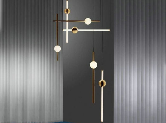100 * 600mm Combinable Golden Dining Room Modern LED Pendant Lights