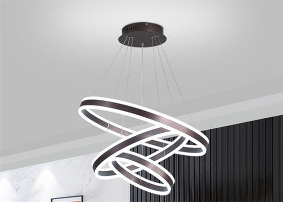 Kap Lampu Coklat Ring Light Modern Minimalis 100cm Untuk Restoran