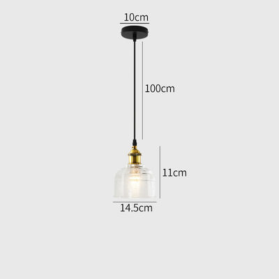 Kontemporer Diameter 14.5cm Tinggi 11cm Kaca Pendant Light