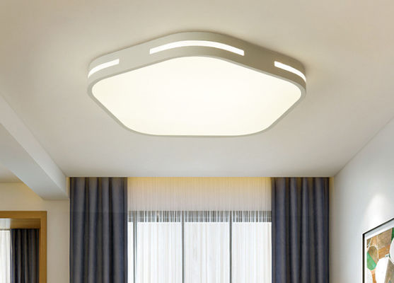 Black / White Indoor 380 * 60mm 30W Acrylic LED Ceiling Light Untuk Kamar Tidur