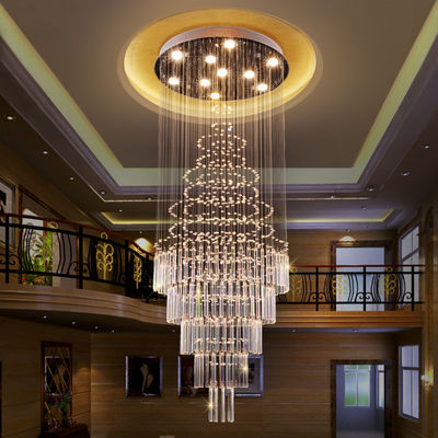 Lampu Gantung Kristal Ukuran Muti Mewah Modern Untuk Hotel
