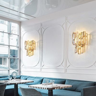 Desain Emas Mewah Dekorasi Dalam Ruangan Lampu Dinding Modern