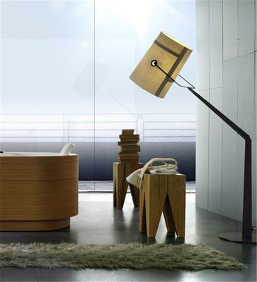 Kain Logam R7s Lampu Lantai Modern Lampu Dekorasi Dalam Ruangan Putih Hitam
