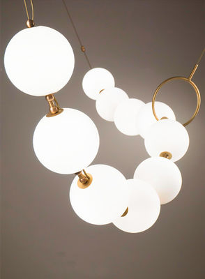 White Led Nordic Glass Ball Modern Pendant Light Untuk Tangga