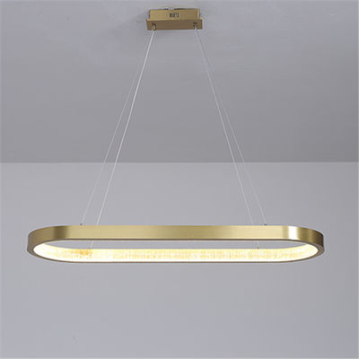 Aluminium LED + Akrilik gantung Pasir emas Modern Pendant Light sederhana