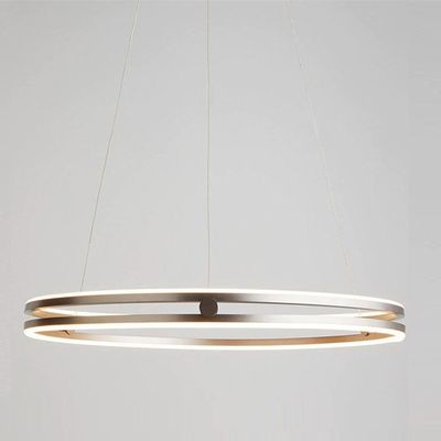 Pencahayaan Dalam Ruangan Dekoratif Lampu Gantung Nordic Double Ring Aluminium Lampu Gantung &amp; Liontin Mewah Modern