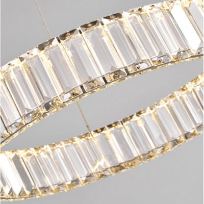 Titanium Gold Crystal Modern Pendant Light 265v Perumahan Anti Korosi