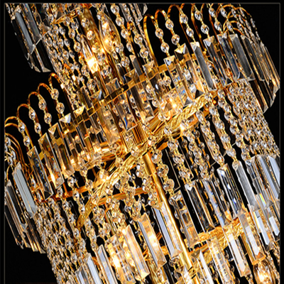 AC265V Pernikahan Mewah Modern Crystal Pendant Light Metal Electroplating