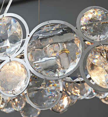Kustom Modern Crystal Pendant Light Wedding Hotel Interior Elegan Desain