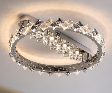 Desain Dekorasi Pernikahan Yang Indah Lampu Langit-langit LED Mewah Tubuh Kristal gaya modern