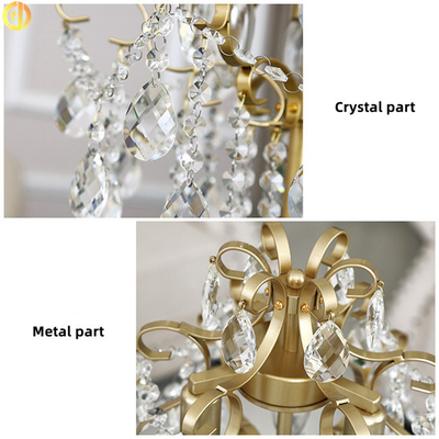 Dekorasi Nordic Crystal Lampu Lantai Modern Untuk Villa Home Indoor E14