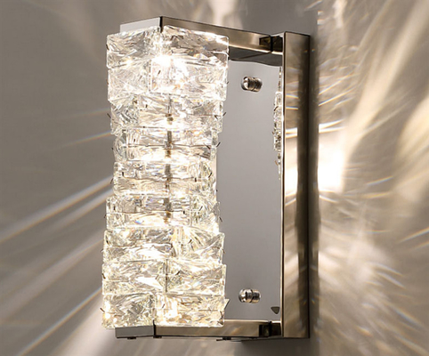 Lampu Dinding Kristal K9 Modern Mewah Stainless Steel
