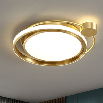 Akrilik Tembaga LED Ceiling Light Residential Indoor Dekoratif