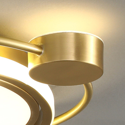 Akrilik Tembaga LED Ceiling Light Residential Indoor Dekoratif