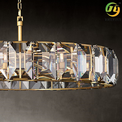 Nordic Luxury E12 Crystal Hanging Chandelier Untuk Ruang Tamu