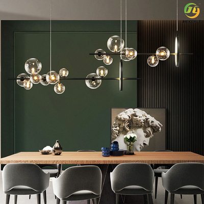 Nordic Modern Light Luxury Long Bubble Chandelier G9 Untuk Restoran