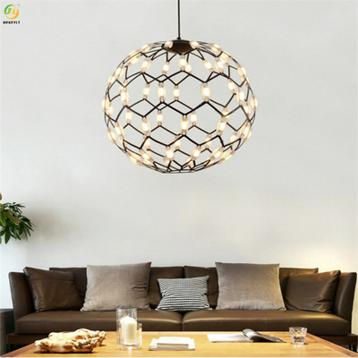 Home/Hotel Metals Art Black LED Personality Lampu Liontin Modern Sederhana