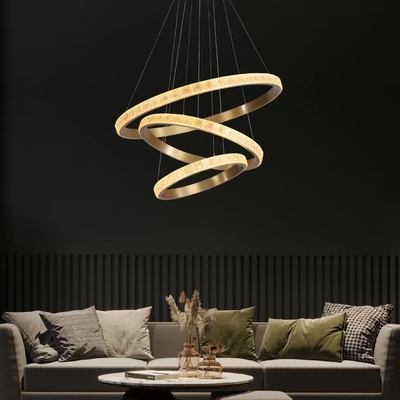 Restoran LED Clear Amber Modern Ring Light Postmodern Light Luxury