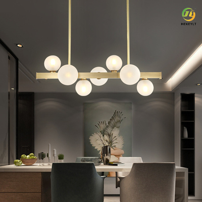 Nordic Modern Light Luxury Dining Room Meja Makan Bar Lampu Gantung Panjang