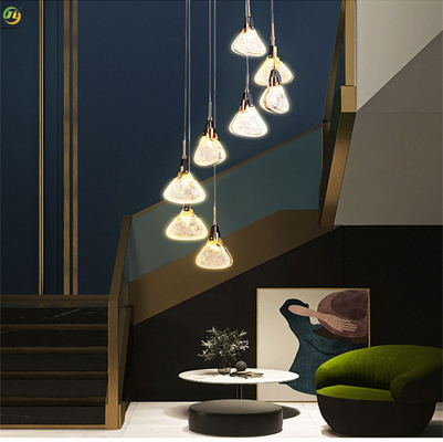 Beranda/Hotel Paduan Seng + Aplikasi LED Emas Seni Akrilik Lampu Liontin Nordik