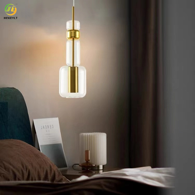 E27 Creative Nordic Glass Pendant Light Untuk Showroom Hotel Rumah