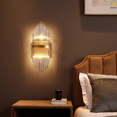 E14 X 2 Lampu Dinding Kristal Modern Mewah Untuk Rumah / Hotel / Showroom