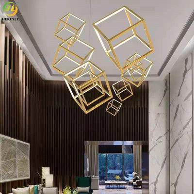 Digunakan Untuk Rumah/Hotel/Showroom LED Square Crystal Pendant Light