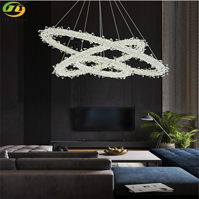 Modern Strip Crystal Pendant Light Untuk Rumah / Hotel / Showroom