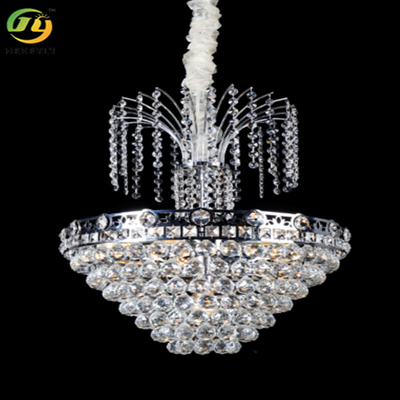 E14 Modern Fashionable Crystal Chandelier Light Untuk Rumah Hotel