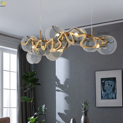 Besi Elektroplating Nordic Crystal Pendant Light Home Art Baking Paint Gold E14