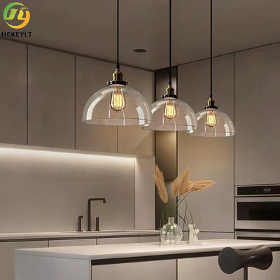Modern Amber LED Glass Pendant Light 40 Watt Untuk Hotel Rumah