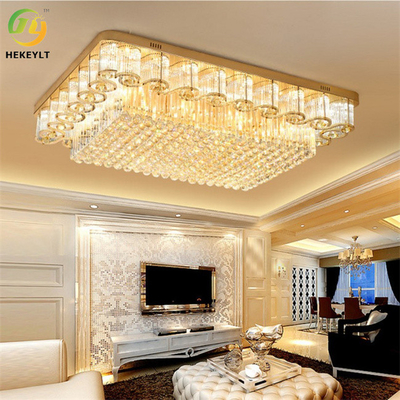 Klasik Mewah Emas Modern Crystal Ceiling Lamp Led Bulb Base E14