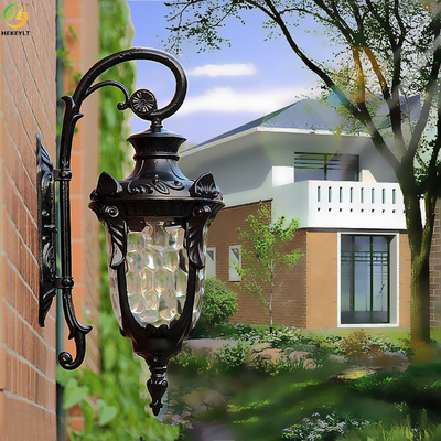 Aluminium Glass Modern Sconce Wall Light E26 Untuk Garden Villas