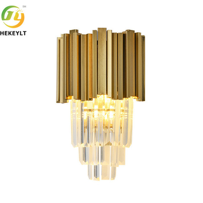 5W Luxury LED Modern Wall Light Crystal Metal Clear E14 Bulb Base