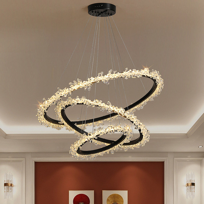 Suasana Sederhana Crystal Wreath Modern Pendant Light Postmodern Living Luxury