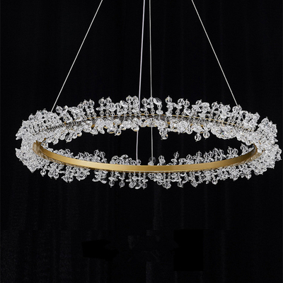 Cincin Gantung Led Crystal Pendant Light Dekorasi Rumah Aula Hotel Mewah