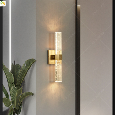 Kristal Logam Mewah Posting Modern Dinding Lampu Kamar Tidur Latar Belakang Dekoratif