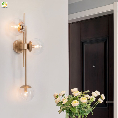 Kaca Dekoratif Latar Belakang Sederhana Lampu Dinding Modern Untuk Ruang Tamu Kamar Tidur