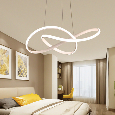 Metal Acrylic Modern LED Ring Chandelier Untuk Kamar Tidur Ruang Tamu