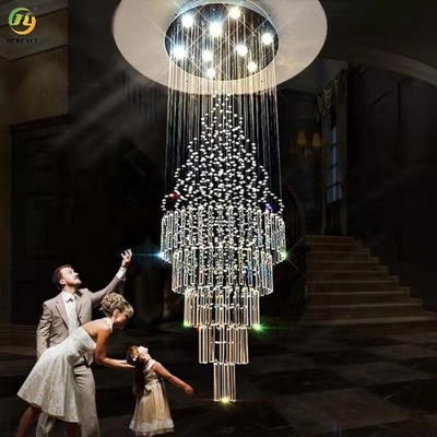 Gu10 Lampu Gantung Kristal Pendant Light Disesuaikan Jelas Desainer Pernikahan Led