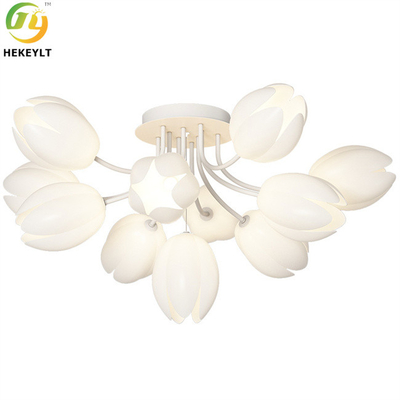 G9 30W Bentuk Bunga Tulip Minimalis Modern Pendant Lighting Ruang Makan Kreatif