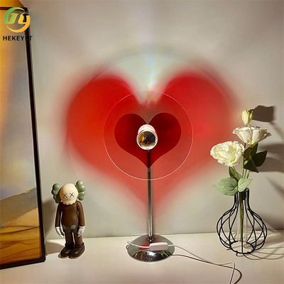 Red Love Heart Bedside Led Table Lamp Untuk Kamar Tidur Dekorasi Suasana Romantis