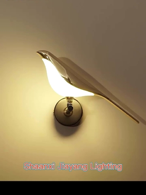 Lampu Dinding Hias Logam Akrilik Magpie Lampu Dinding Samping Tempat Tidur Modern