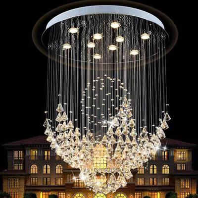 Luxury Fancy Led Crystal Chandelier Residential Art Decorative