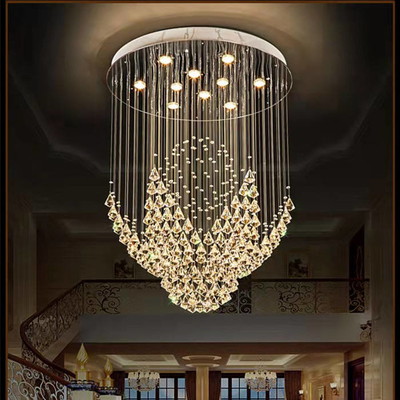 Luxury Fancy Led Crystal Chandelier Residential Art Decorative