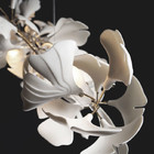 Putih Nordic Pendant Light Ginkgo Biloba Bunga Lampu Gantung LED Tembaga