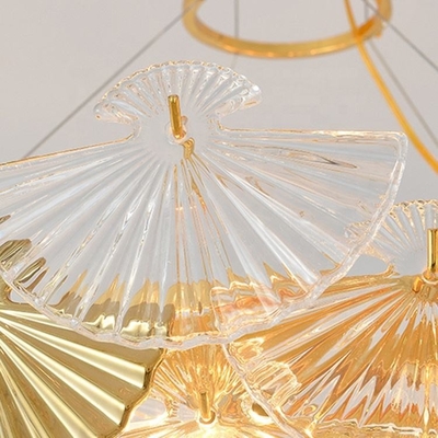 Glass Hanging Led Crystal Chandelier Apartment Dekorasi Hunian Disesuaikan