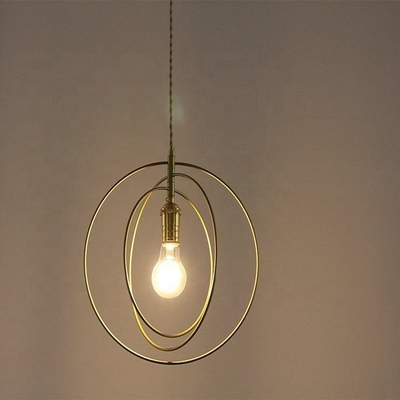 E27 Emas Kaca Logam Pencahayaan Besar Dapur Rumah Pencahayaan Lampu Gantung Dekoratif