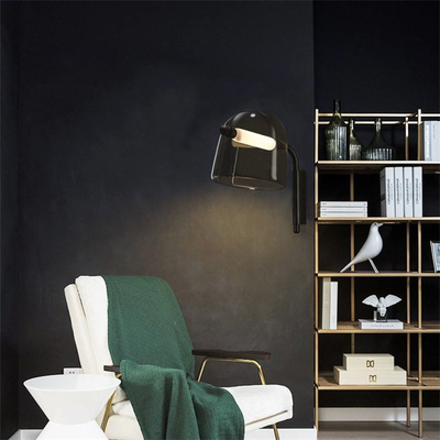 Nordic Kreatif Kaca Lampu Dinding Kamar Tidur Sederhana Post Modern Tempat Lilin Lampu
